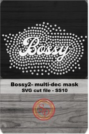 Rhinestone SDPA Bossy-2- multi -dec rhinestone mask SVG