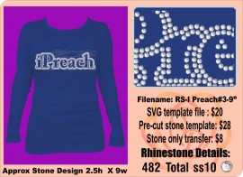 I Preach#3: Pre cut or Transfer 9in 